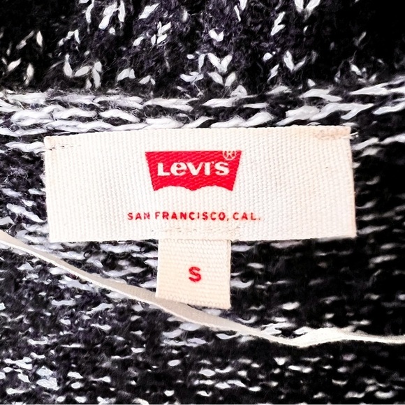 LEVIS Black Marble Knit Long Sleeve Open Front Cardigan - Picture 13 of 13